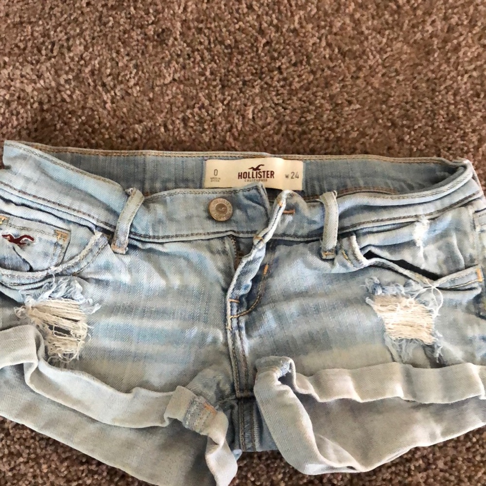 Distressed hollister shorts
